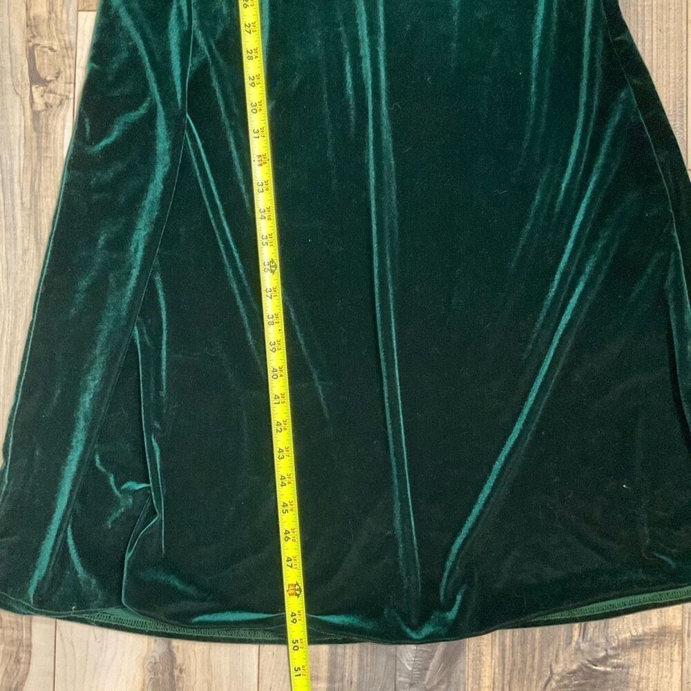 Emerald Green Velvet Long Dress one size fits most - Picture 9 of 9